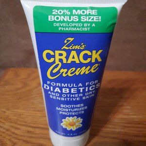 Zim's Crack Creme Formula For Diabetics Herbal Skin Cream 4.8 oz One Tube Sealed